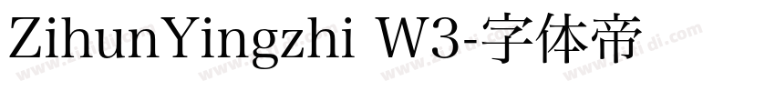 ZihunYingzhi W3字体转换